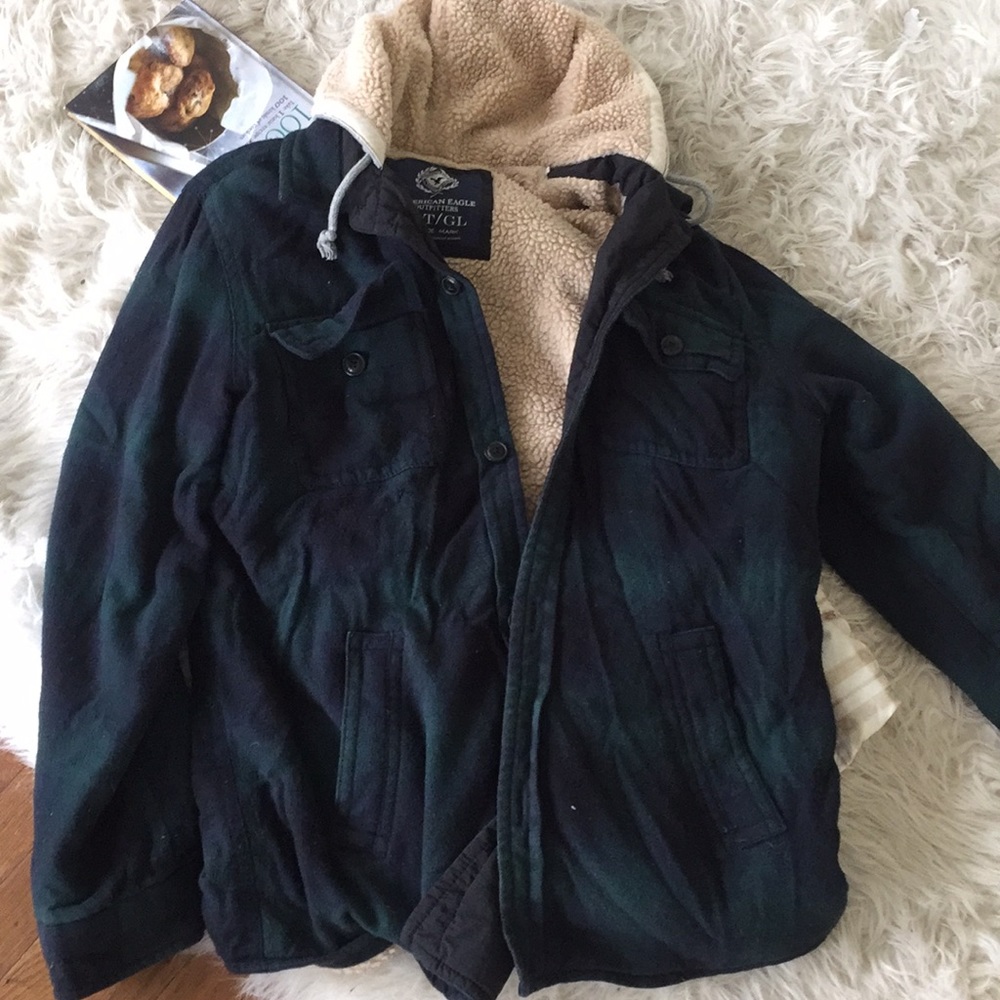 vintage 90s american eagle plaid jacket - Picture 1 of 3